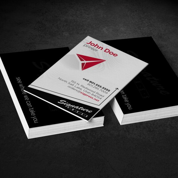 Double Sided Vertical Business Card Thumbnail